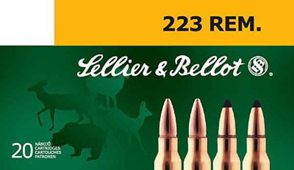 Sellier & Bellot SB223B Rifle  223 Rem 55 gr Soft Point (SP) 20 Bx/ 50 Cs