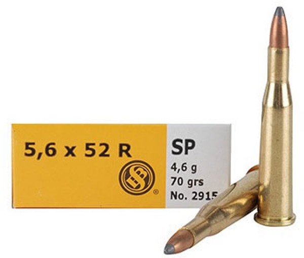 Sellier & Bellot SB5652RB Rifle 5.6mmx52R 70 gr Full Metal Jacket (FMJ) 20 Bx/