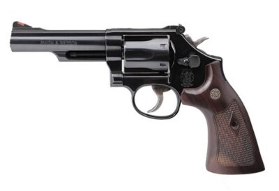 Smith & Wesson 12040 Model 19 Classic 38 S&W Spl +P, 357 Mag 6rd 4.25″ Blued Stainless Steel Barrel Blued Carbon Steel Cylinder & Frame with Custom Wood Grip & Red Ramp Front Sight