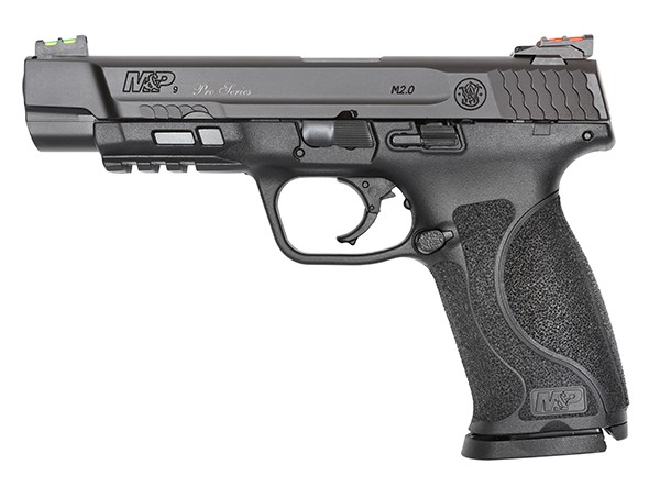 Smith & Wesson 11820 M&P Performance Center M2.0 Pro Full Size Frame 9mm Luger 17+1, 5" Black Armornite Stainless Steel Barrel & Serrated Slide, Matte Black Polymer Frame w/Picatinny Rail, No Safety