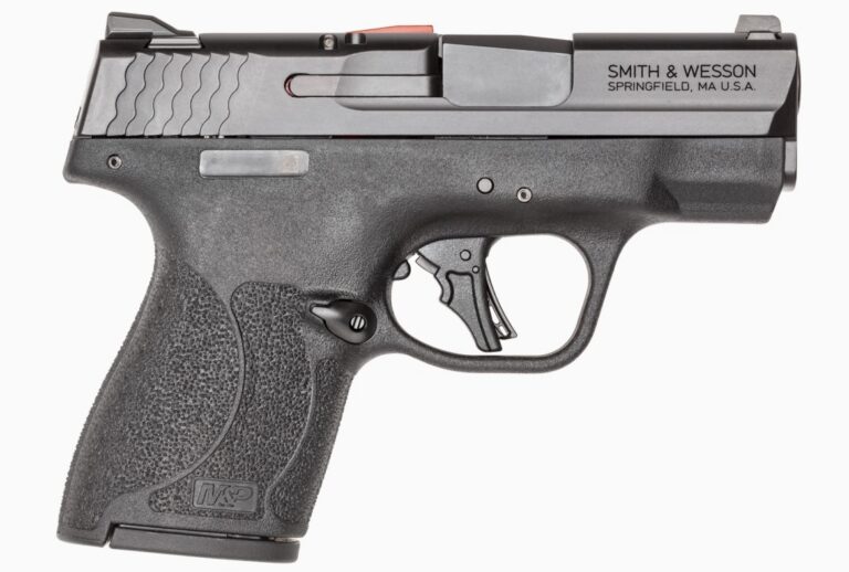Smith & Wesson 14031 M&P Shield Plus Micro-Compact Frame 9mm Luger 10+1, 3.10" Black Steel Barrel, Black Armornite Serrated Stainless Steel Slide, Black Polymer Frame, Black Textured Grip, Manual Thumb Safety