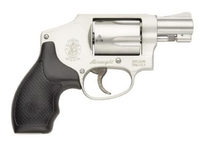 Smith & Wesson 163810 Model 642 Airweight 38 S&W Spl +P 5 Shot 1.88 Stainless Steel Barrel/Cylinder, Matte Silver Aluminum Alloy J-Frame, Polymer Grip, Internal Lock