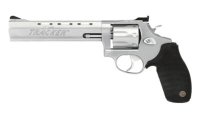 Taurus 2170069 17 Tracker Revolver Single/Double 17 HMR 6.50″ 7 Round Black Ribb