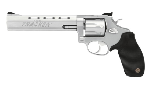 Taurus 2170069 17 Tracker Revolver Single/Double 17 HMR 6.50" 7 Round Black Ribb