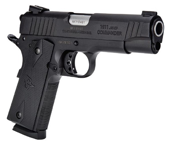 Taurus 1191101COM 1911 Commander 45 ACP 4.20" 8+1 Black Black Polymer Grip