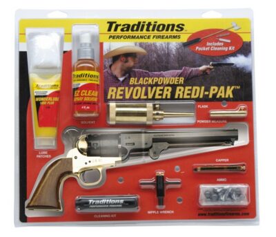Traditions 1851 Navy Redi-Pak / Walnut / Brass .44Cal 7.375In Blued Barrel