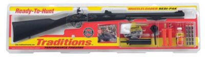 Traditions Deerhunter Redi-Pak Syn. Black / Flint/.50 / 24″ Blued/40″/3