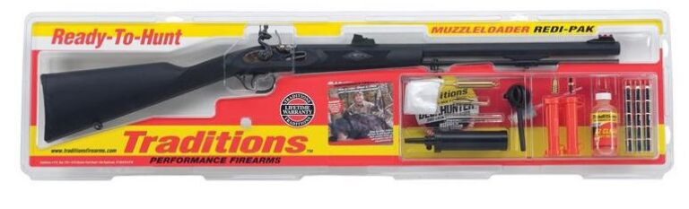 Traditions Deerhunter Redi-Pak Syn. Black / Flint/.50 / 24" Blued/40"/3