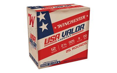 Winchester Ammo USA1200VP USA Valor 12 Gauge 2.75" 9 Pellets 1325 fps 00 Buck Shot 25 Bx/10 Cs (Limited)