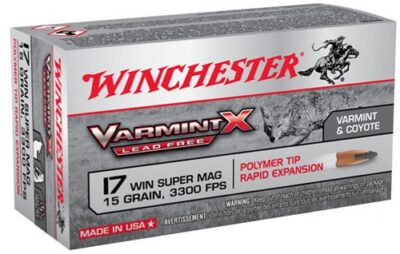 Winchester Ammo X17W15PLF Varmint X  17 WSM 15 gr Polymer Tip Lead Free 50 Bx/ 1