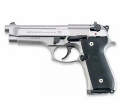 Beretta, 92FS Inox, 9mm pistol 4.61″ barrel, 15rd le 3-15 rd mags, Semi Auto