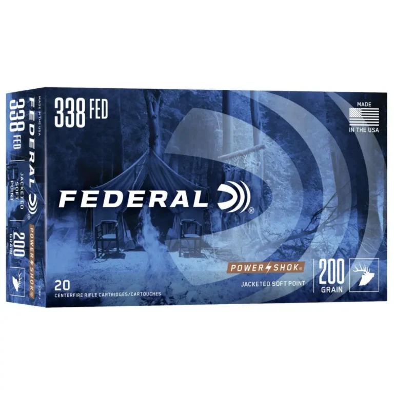 Federal 338FJ Power-Shok 338 Federal 200 gr Soft Point Power-Shok (SPPS) 20 Bx/ Federal 338FJ Power-Shok 338 Federal 200 gr Soft Point Power-Shok (SPPS) 20 Bx/