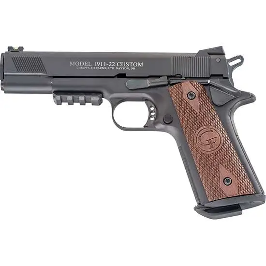 CHIAPPA 1911-22 CUSTOM 22LR 5 CHECKERED WALNUT CHIAPPA 1911-22 CUSTOM 22LR 5 CHECKERED WALNUT