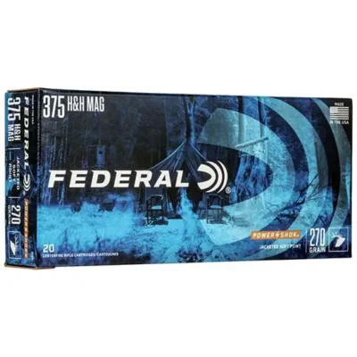 FEDERAL 375 H&H MAG 270GR POWER-SHOK SP AMMO 20RD