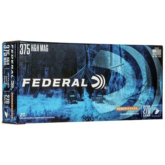 FEDERAL 375 H&H MAG 270GR POWER-SHOK SP AMMO 20RD FEDERAL 375 H&H MAG 270GR POWER-SHOK SP AMMO 20RD