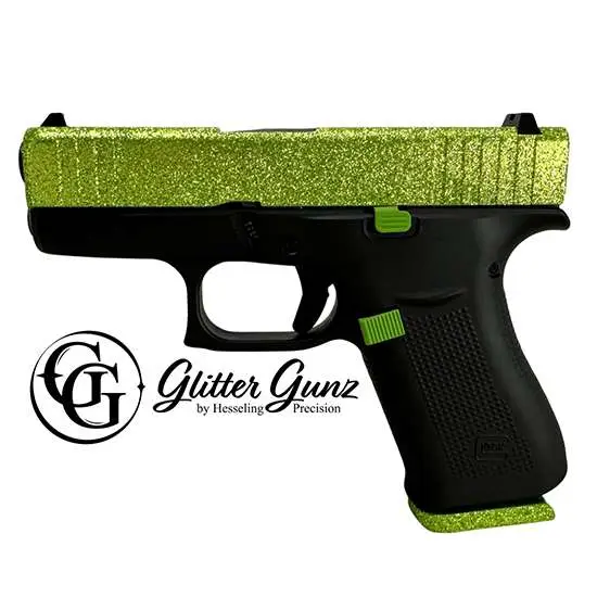 GLOCK 43X 9MM GLITTER GUNZ ZOMBIE GREEN
