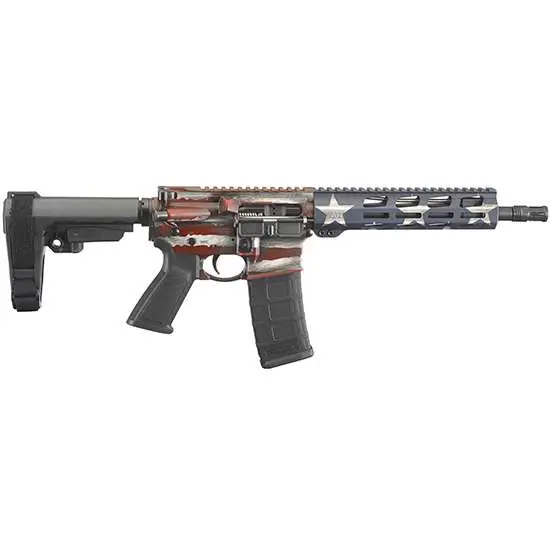 Ruger 8573 AR-556 223 Rem,5.56 NATO 10.50″ 30+1 American Flag Cerakote Black Po Ruger 8573 AR-556 223 Rem,5.56 NATO 10.50″ 30+1 American Flag Cerakote Black Po