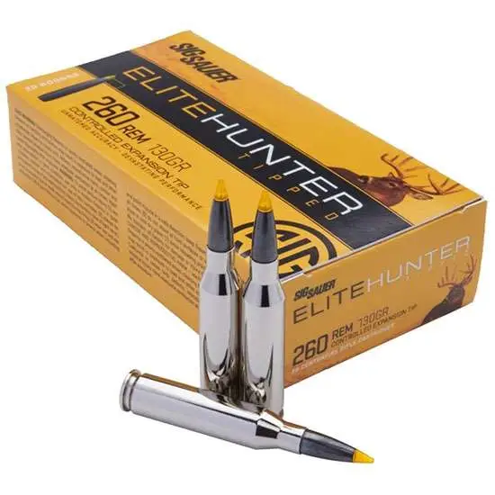 Sig Sauer E260TH120 Elite Hunter Tipped  260 Rem 130 gr Controlled Expansion Tip