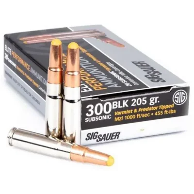 Sig Sauer E300H2SBR20 Elite Hunter Tipped  300 Blackout 205 gr Tipped Hunting Su
