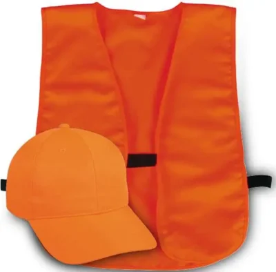 Outdoor Cap Vest and Cap Combo Blaze Orange Youth