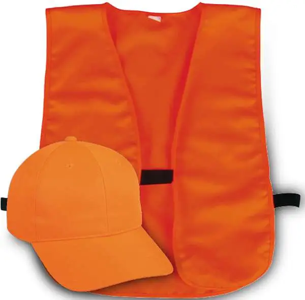 Outdoor Cap Vest and Cap Combo Blaze Orange Youth Outdoor Cap Vest and Cap Combo Blaze Orange Youth