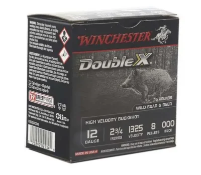 Winchester Ammo X12C000B   12 Gauge 2.75″ 000 Buck Shot 25 Bx/ 10 Cs