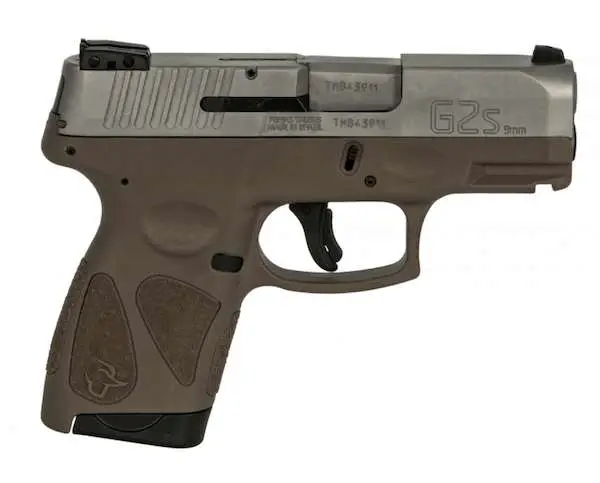 Taurus 1G2S939B G2S  9mm Luger 3.26″ 7+1 Brown Stainless Steel Brown Polymer Gri