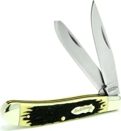 Uncle Henry 285UH Pro Trapper  3.20″ Stainless Steel Clip Point/Spay Staglon Wit