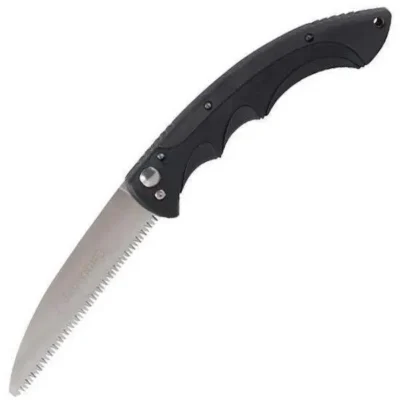 Browning 322922 Camp Folding Saw 5.125″ 4116 Stainless Steel Saw Rubber Black