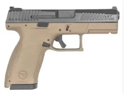 CZ 01532 P-10 C 9mm Luger 4″ 10+1 Flat Dark Earth Black Nitride Interchangeable