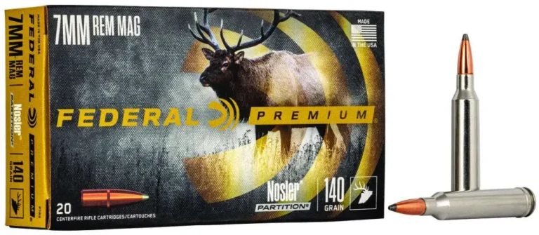 Federal P7RG Premium 7mm Rem Mag 140 gr Nosler Partition (NP) 20 Bx/ 10 Cs Federal P7RG Premium 7mm Rem Mag 140 gr Nosler Partition (NP) 20 Bx/ 10 Cs