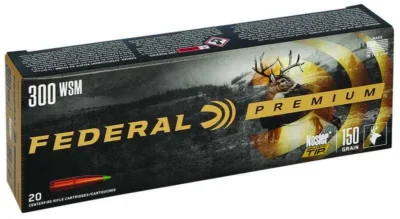 Federal P300WSMD Premium  300 WSM 150 gr Nosler Ballistic Tip (NBT) 20 Bx/ 10 Cs