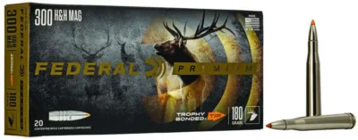 Federal P300HTT1 Premium   300 H & H Mag 180 GR Trophy Bonded Tip (TB) 20 Bx/ 10
