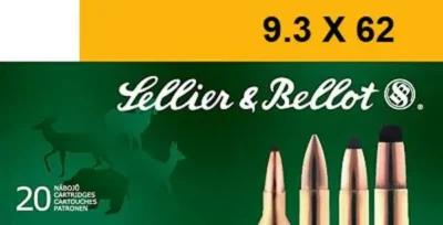 Sellier & Bellot SB9362A Rifle  9.3mmx62 Mauser 285 gr Soft Point (SP) 20 Bx/ 20