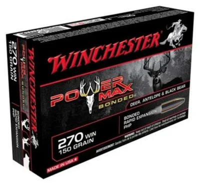 Winchester Ammo X2704BP Power Max Bonded  270 Win 150 gr Protected Hollow Point
