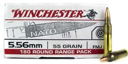Winchester Ammo USA3131W USA  5.56 NATO 55 gr Full Metal Jacket (FMJ) 180 Bx/ 5