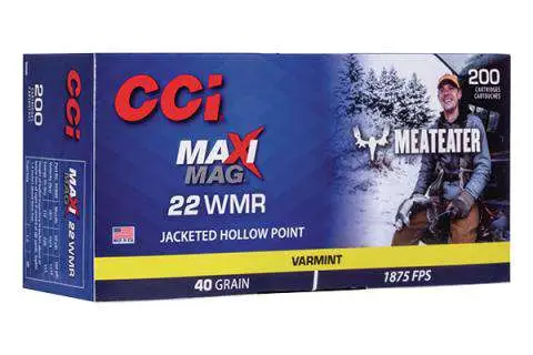 CCI 958ME Maxi-Mag Meat Eater 22 Mag 40 gr Jacketed Hollow Point (JHP) 200 Bx/ 1 CCI 958ME Maxi-Mag Meat Eater 22 Mag 40 gr Jacketed Hollow Point (JHP) 200 Bx/ 1