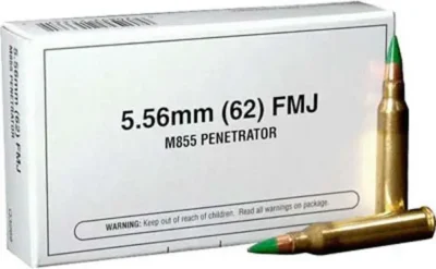 Winchester Ammo Q3269 Best Value  5.56 NATO 62 gr Full Metal Jacket (FMJ) 20 Bx/