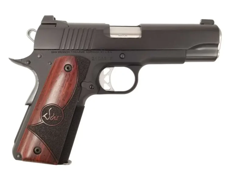 Dan Wesson 01834 Vigil Commander 45 ACP 4.25″ 8+1 Black Aluminum Wood Grip