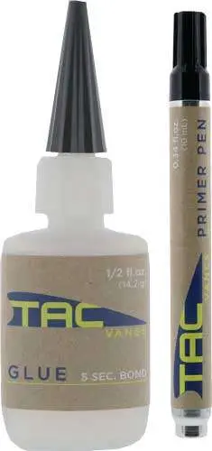 TAC Vanes Fletching Kit .5 oz. Glue/.34 oz. Primer Pen
