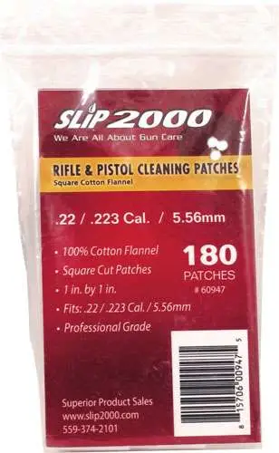 SLIP 2000 (SPS MARKETING) 60947 Rifle and Handgun Cleaning Patches .22/.223/5.56 SLIP 2000 (SPS MARKETING) 60947 Rifle and Handgun Cleaning Patches .22/.223/5.56