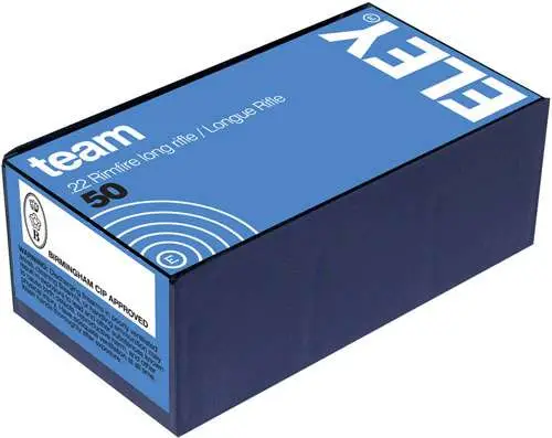 Eley Ammo 22 LR, 40gr, 1040 fps, Lead Flat Nose, 50rd Box