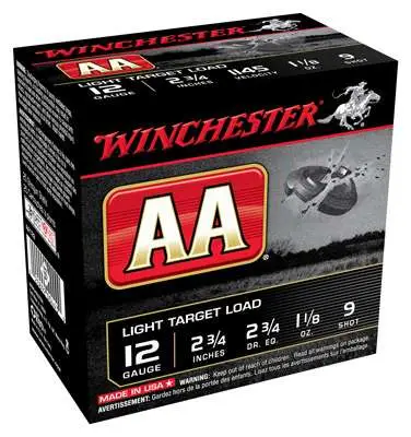 AA LtTrgt 12Ga 2.75″ 1-1/8oz 2.75dr #9 AA LtTrgt 12Ga 2.75″ 1-1/8oz 2.75dr #9