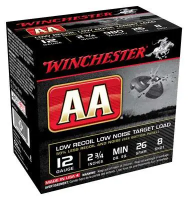 AA LowRecoil 12Ga 2.75″ 23gm 1.75dr #8 AA LowRecoil 12Ga 2.75″ 23gm 1.75dr #8