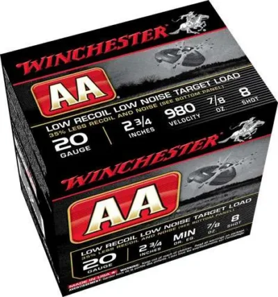AA LowRecoil 20Ga 2.75″ 7/8oz 1.50dr #8