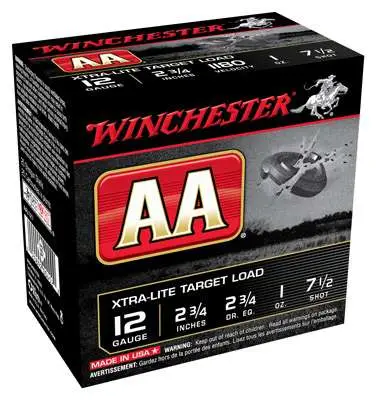 AA ExLtTrgt 12Ga 2.75″ 1oz 2.75dr #7.5 AA ExLtTrgt 12Ga 2.75″ 1oz 2.75dr #7.5