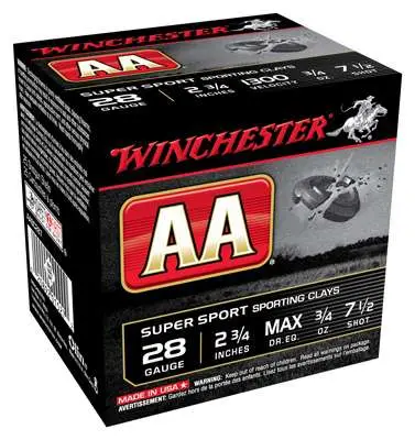 AA SptClay 28Ga 2.75″ 3/4oz Maxdr #7.5 AA SptClay 28Ga 2.75″ 3/4oz Maxdr #7.5