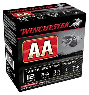 AA SptClay 12Ga 2.75″ 1oz 3.50dr #75 AA SptClay 12Ga 2.75″ 1oz 3.50dr #75