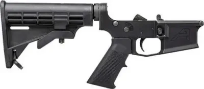 Aero Precision M4E1 Complete Lower Receiver w/ A2 Grip and M4 Stock – Anodized Black