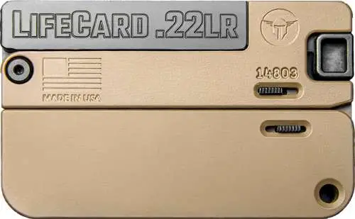 TBZR Lifecard 22LR Aluminum Tan TBZR Lifecard 22LR Aluminum Tan